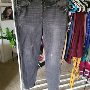 Forever 21 Grey Skinny Jeans